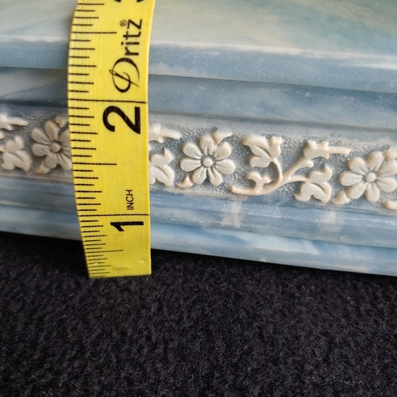 Cameo Relief Genuine Incolay Stone Jewelry Trinket - Picture 10 of 12